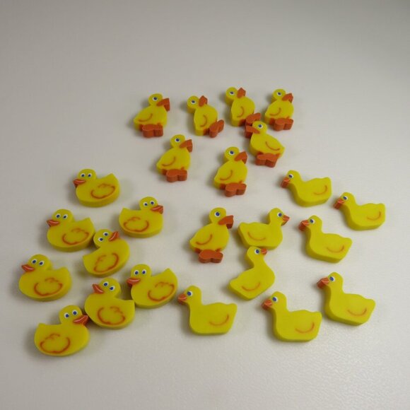 Easter Egg Filler: Small Duck Erasers (24 items)(they stand up) - Picture 2 of 9